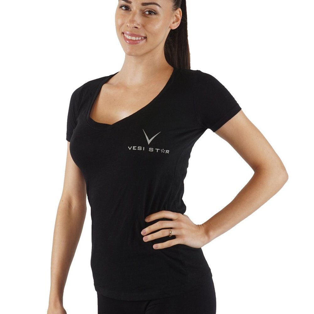 Cotton Slim Fit T-shirts V- neck short sleev